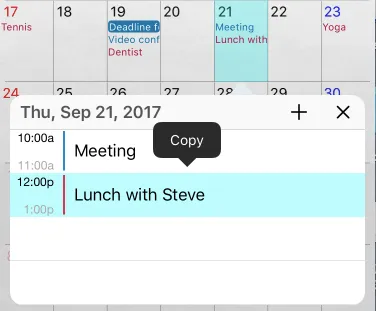 Copy an event