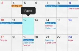 Paste an event